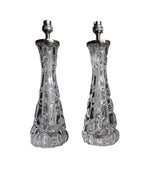 A PAIR OF ORREFORS GLASS LAMPS