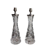 A PAIR OF ORREFORS GLASS LAMPS