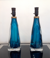 A PAIR OF ORREFORS GLASS LAMPS