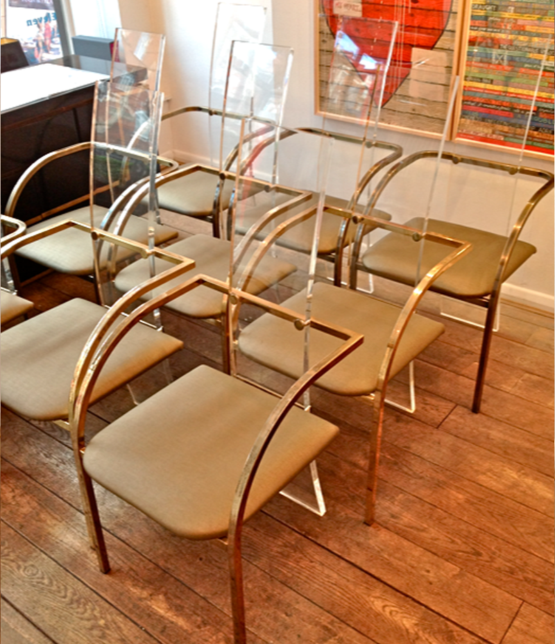 A SET OF MAISON JANSEN STYLE CHAIRS