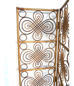 A LARGE 1970S FRENCH RIVIERA HINGED SIX PANEL BAMBOO SCREEN, ROOM DIVIDER