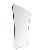 A LARGE FULL LENGTH ORIGNAL ITALIAN SHIELD MIRROR IN THE GIO PONTI STYLE