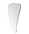 A LARGE FULL LENGTH ORIGNAL ITALIAN SHIELD MIRROR IN THE GIO PONTI STYLE