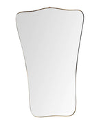 A LARGE FULL LENGTH ORIGNAL ITALIAN SHIELD MIRROR IN THE GIO PONTI STYLE