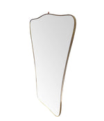 A LARGE FULL LENGTH ORIGNAL ITALIAN SHIELD MIRROR IN THE GIO PONTI STYLE