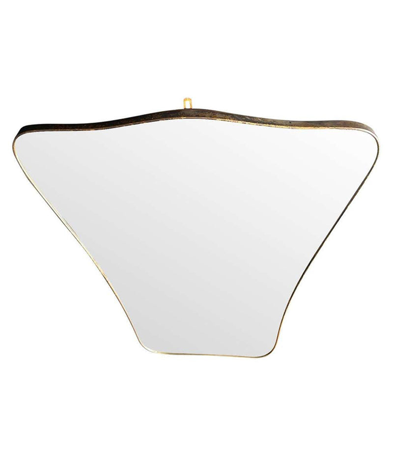 A LARGE FULL LENGTH ORIGNAL ITALIAN SHIELD MIRROR IN THE GIO PONTI STYLE