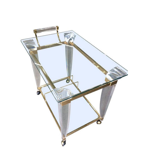 AN ART DECO STYLE DRINKS TROLLEY