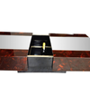 AN ERIC MAVILLE SLIDING COFFEE TABLE WITH HIDDEN BAR