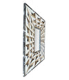 ART DECO MIRROR WITH TESSELLATED MARBLE SURROUND CREATING OPTICAL PERSPECTIVE