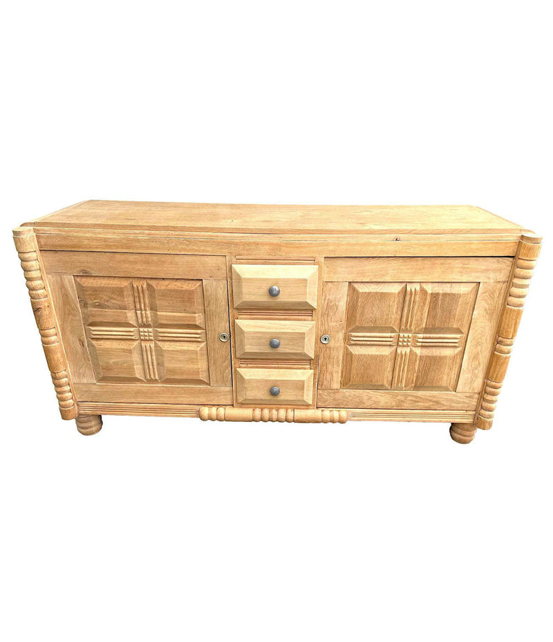 Art Deco Natural Oak Sideboard by Gaston Poisson - Mid Century  Sideboards - Ed Butcher Antiques