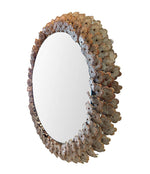 BEAUTIFUL EMIL STEJNAR BACK LIT MIRROR WITH MURANO GLASS FLOWERS SURROUND