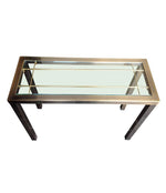 BELGO CHROME GILT METAL CONSOLE