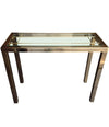 BELGO CHROME GILT METAL CONSOLE