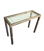 BELGO CHROME GILT METAL CONSOLE