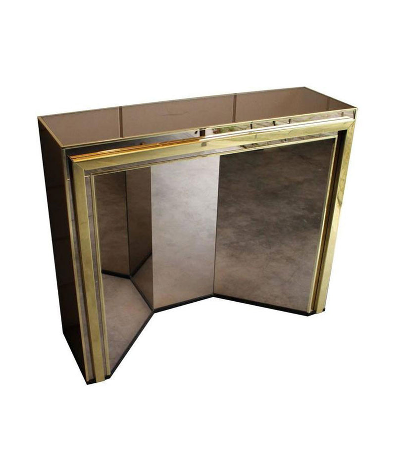 BELGO CHROME MIRRORED CONSOLE OR DRESSING TABLE