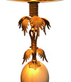 BRASS PALM TREE TABLE LAMP WITH REAL OSTRICH EGG CENTRE