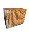 Brutalist Geometric Block Wood Beech Cabinet - Percival Lafer - Ed Butcher Antiques
