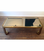 A BRASS COFFEE TABLE