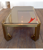 A BRASS COFFEE TABLE