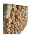 Mid century cabinet brutalist geometric block wood beech in the style of Percival Lafer - Mid Century Furniture