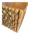 Mid century cabinet brutalist geometric block wood beech in the style of Percival Lafer - Mid Century Furniture