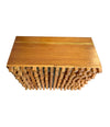 Mid century cabinet brutalist geometric block wood beech in the style of Percival Lafer - Mid Century Furniture