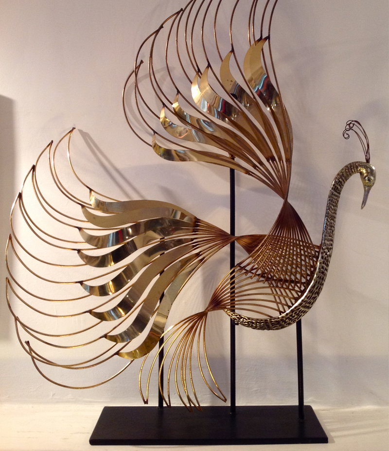 CURTIS JERE PEACOCK SCUPLTURE