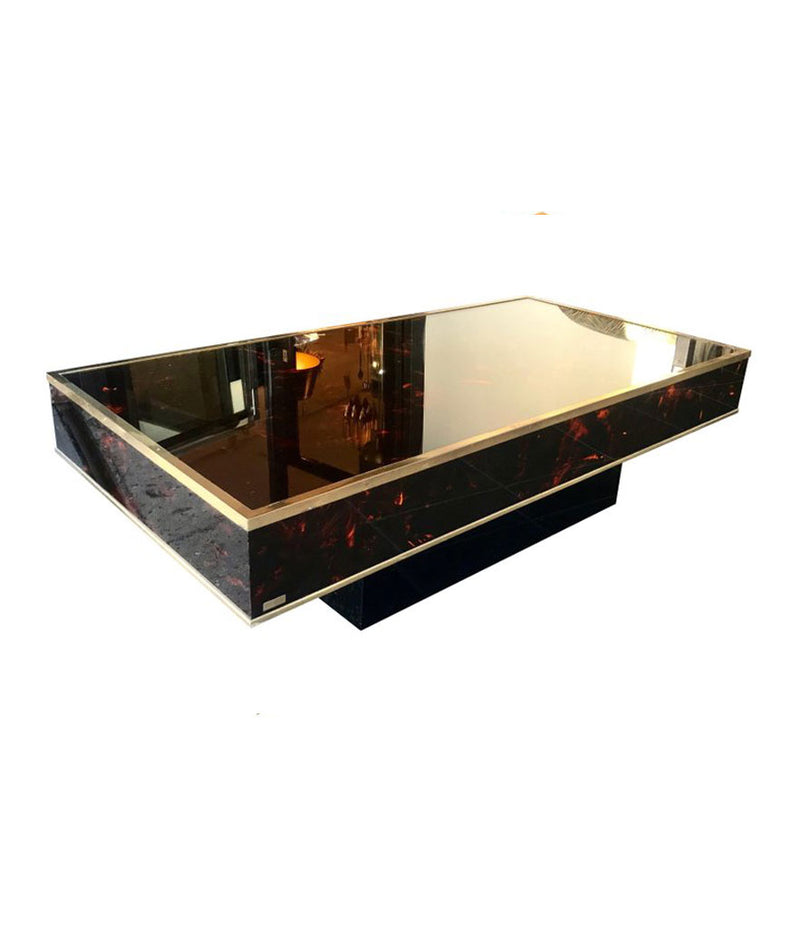 ERIC MAVILLE FAUX TORTOISESHELL COFFEE TABLE