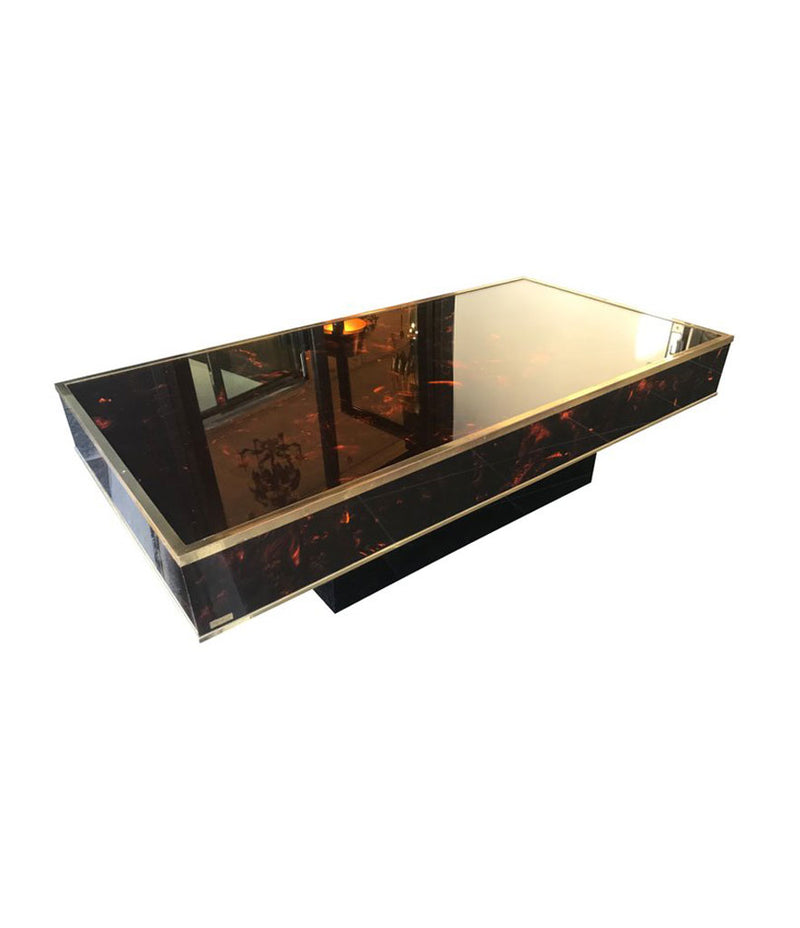 ERIC MAVILLE FAUX TORTOISESHELL COFFEE TABLE