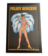 FABULOUS ORIGINAL 1960S LARGE FOLIES BERGERE POSTER BY ARTIST ALAIN GOURDON