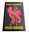 FABULOUS ORIGINAL 1960S LARGE FOLIES BERGERE POSTER BY ARTIST ALAIN GOURDON