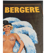 FABULOUS ORIGINAL 1960S LARGE FOLIES BERGERE POSTER BY ARTIST ALAIN GOURDON