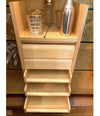 FABULOUS LARGE ART DECO OAK BAR CABINET BY CHARLES DUDOUYT WITH GLASS SHELVES