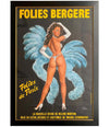 FABULOUS ORIGINAL 1960S LARGE FOLIES BERGERE POSTER BY ARTIST ALAIN GOURDON