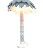FANTASTIC LARGE 1970S ITALIAN WHITE CERAMIC PALM TREE FLOOR LAMP