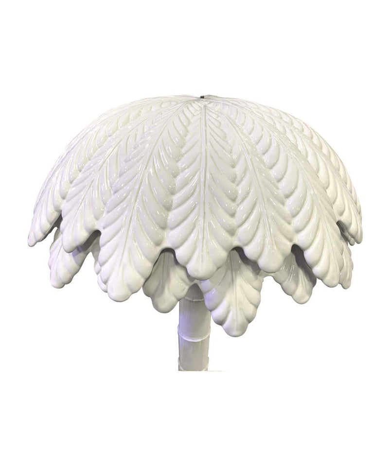 FANTASTIC LARGE 1970S ITALIAN WHITE CERAMIC PALM TREE FLOOR LAMP