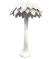 FANTASTIC LARGE 1970S ITALIAN WHITE CERAMIC PALM TREE FLOOR LAMP