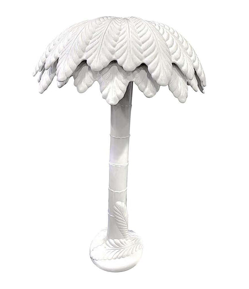 FANTASTIC LARGE 1970S ITALIAN WHITE CERAMIC PALM TREE FLOOR LAMP