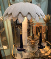 FANTASTIC LARGE 1970S ITALIAN WHITE CERAMIC PALM TREE FLOOR LAMP