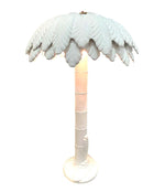 FANTASTIC LARGE 1970S ITALIAN WHITE CERAMIC PALM TREE FLOOR LAMP