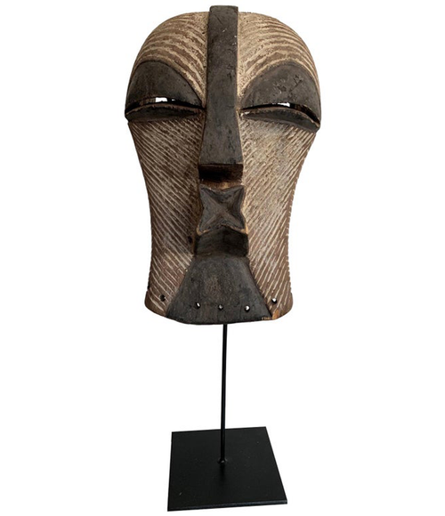 FEMALE SONGYE KIFWEBE HAND CARVED CEREMONIAL MASK