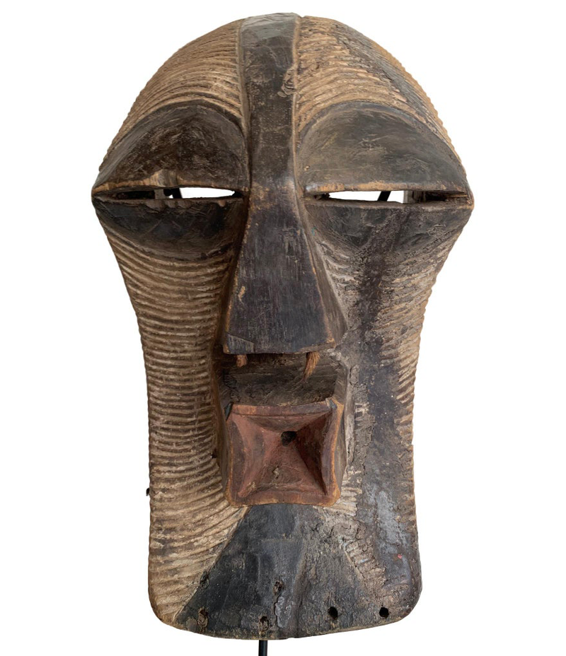 FEMALE SONGYE KIFWEBE HAND CARVED CEREMONIAL MASK