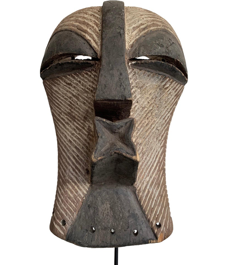 FEMALE SONGYE KIFWEBE HAND CARVED CEREMONIAL MASK