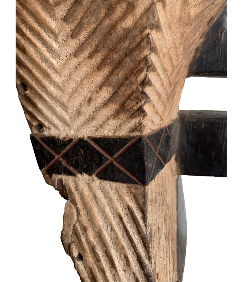 FEMALE SONGYE KIFWEBE HAND CARVED CEREMONIAL MASK