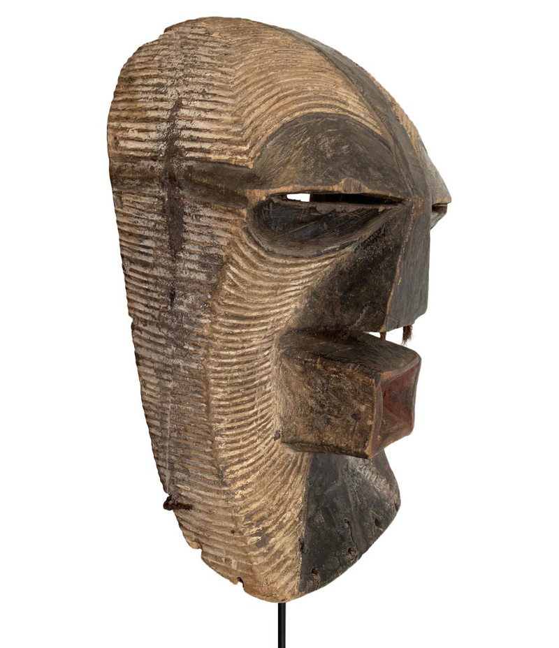 FEMALE SONGYE KIFWEBE HAND CARVED CEREMONIAL MASK