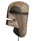 FEMALE SONGYE KIFWEBE HAND CARVED CEREMONIAL MASK