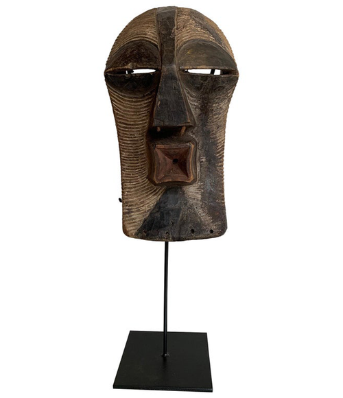 FEMALE SONGYE KIFWEBE HAND CARVED CEREMONIAL MASK