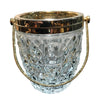 FRENCH FACETED GLASS ICE BUCKET