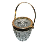 FRENCH FACETED GLASS ICE BUCKET