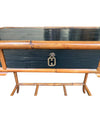 FRENCH RIVIERA STYLE BAMBOO AND RATTAN DESK WITH SINGLE DRAWER